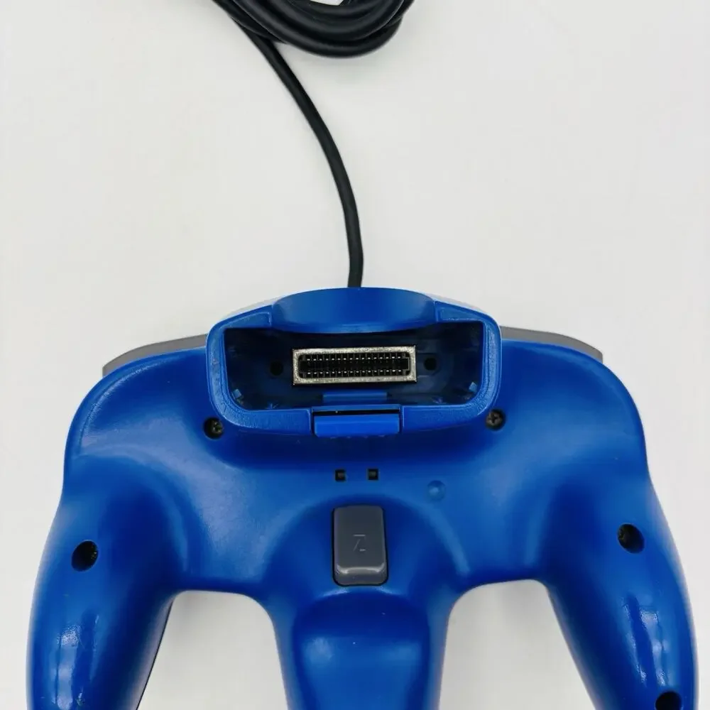 Nintendo 64 Controller N64 Wired OEM Authentic NUS-005 Blue Tested Works VG